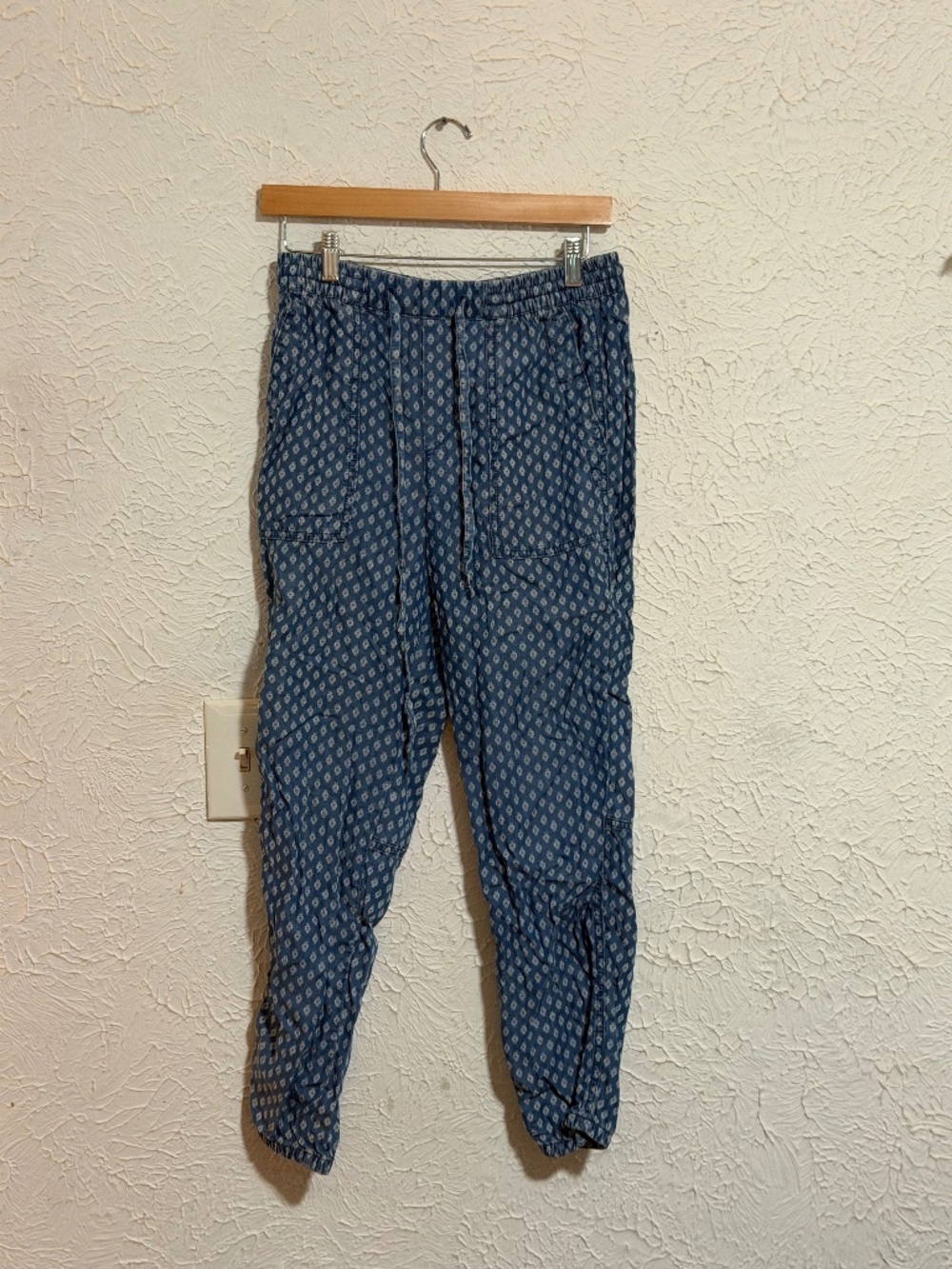 Gap Women’s Blue Geometric Print Loose Jogger Pants Size XS
